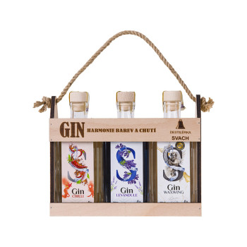 Svachovka Gin  Set : Pink+Chili+Levandule 3 x 0,2l 44,33%